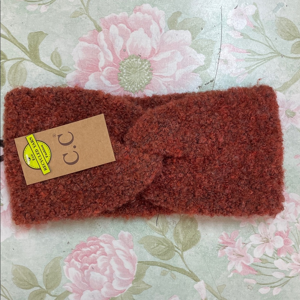 C.C Warm Rust Knit Headband